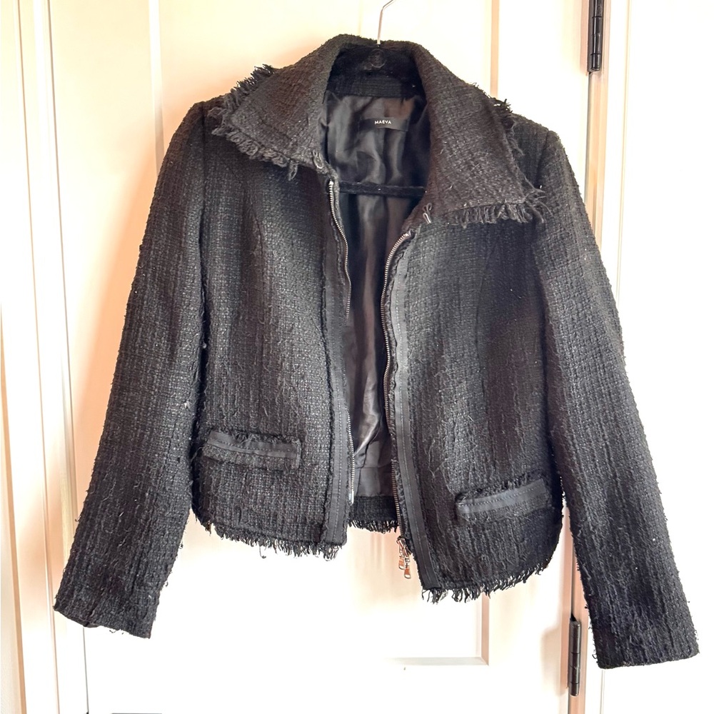 Maeve Black Textured Jacket